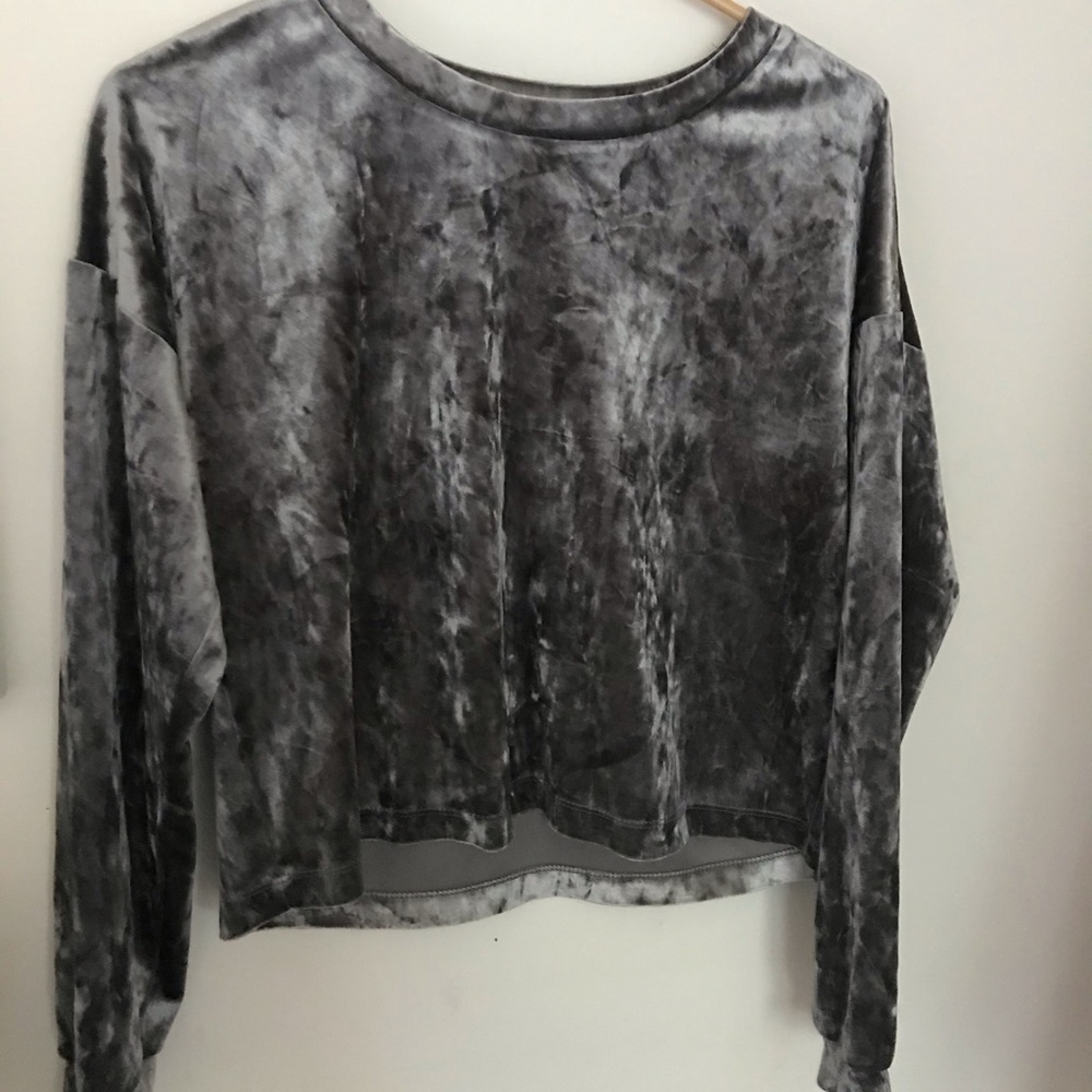 crushed velvet crop top